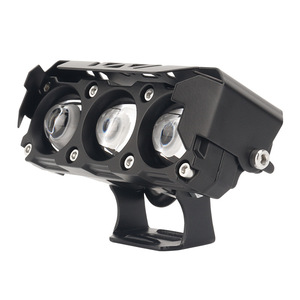 Front Motorcycle Headlamp Spot Lights 3 Lens LED Display Screen Upgrade Truck ATV
