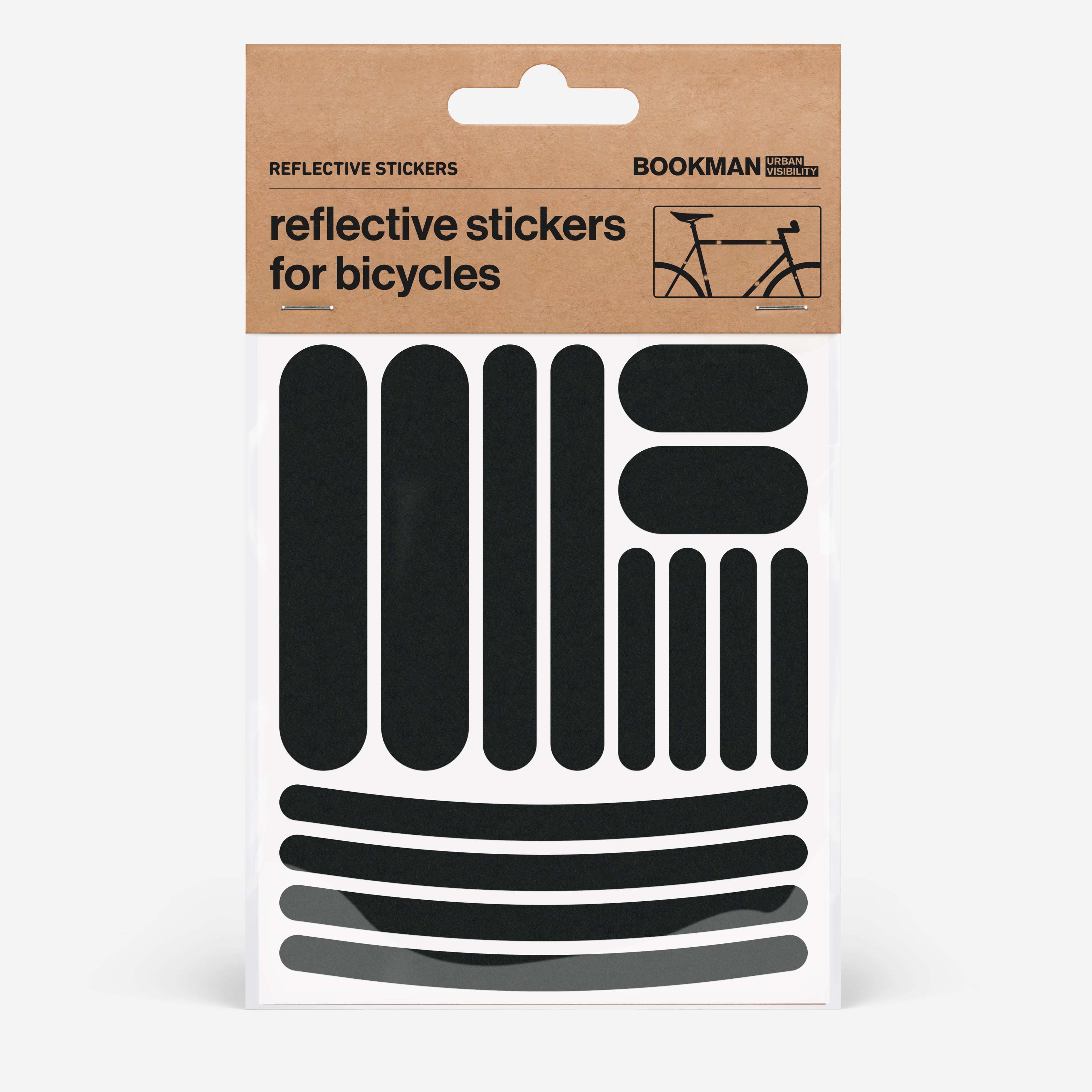 Bookman Reflective Frame Stickers Packaging