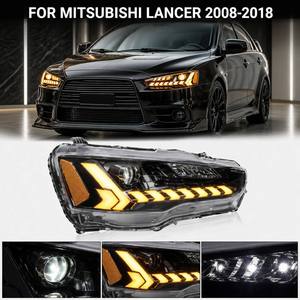 NAFU Modified Tail Lights Assembly Dual Bi LED Projector Headlamp Fit for Mitsubishi Sport Car