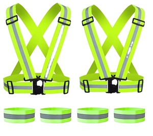 Easy To Wear Running Reflective Belt EN17353 Biking High Reflective Elastic Safety Belt