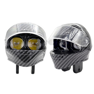 Helmet Spotlight White Yellow Dual-Color Lens Electric Vehicle Motorcycle