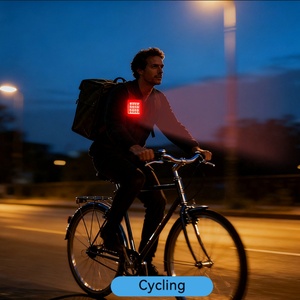 OEM High Visibility Rechargeable 17 LEDs IP68 Rated Touch Control Chest Running Lights for Ride Jogging Hiking Camping