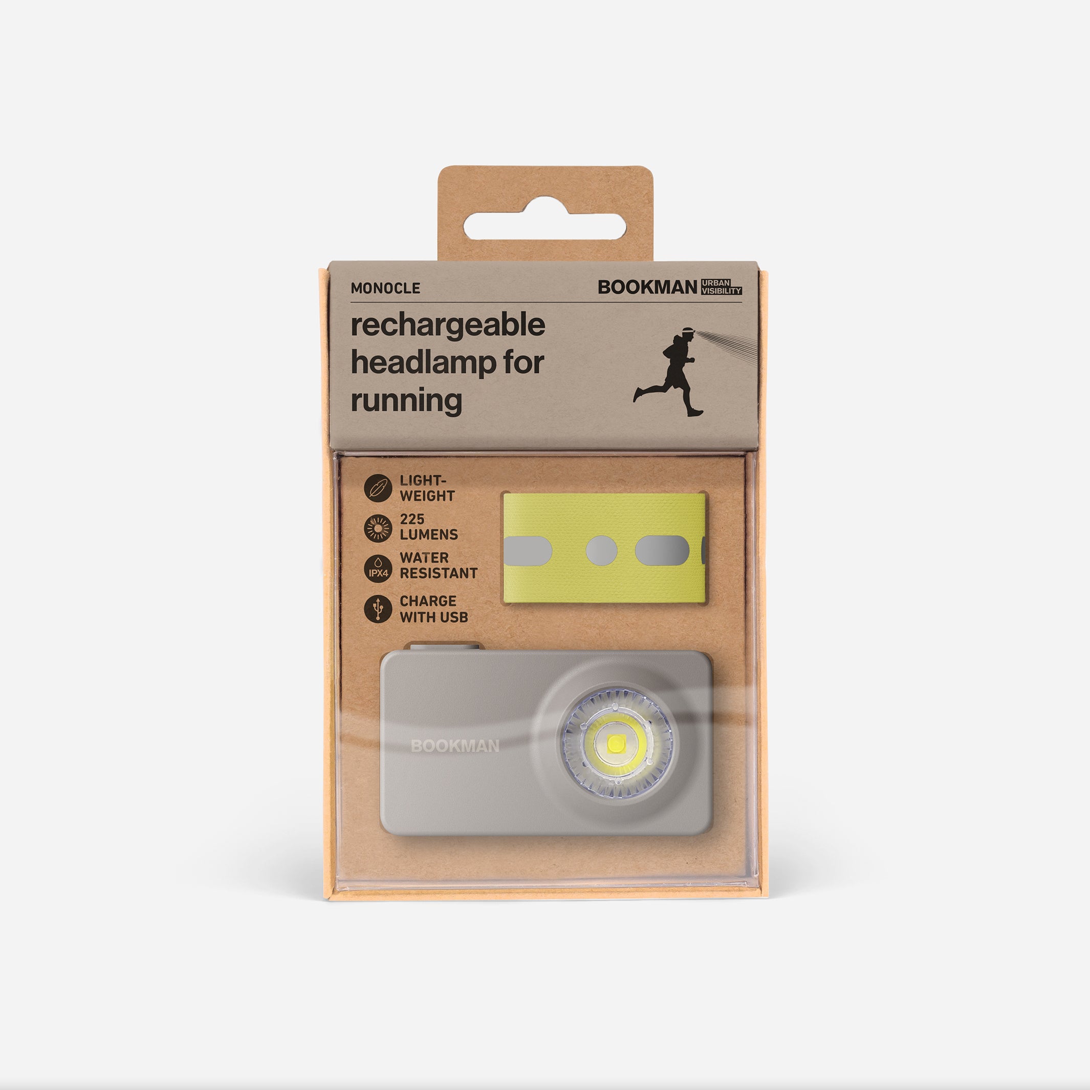 Monocle headlamp in packaging