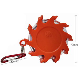 360 Rotation Orange LED Helmet Safety Rechargeable Warning Light