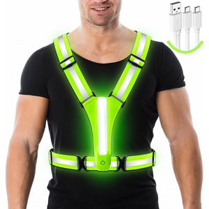 Outdoor Hi Vis Night Running Cycling LED Vest Belt
