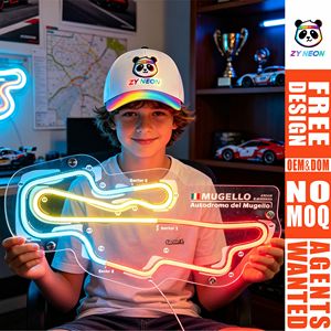 Mugello Autodromo Del Mugello Circuit LED Neon Sign USB Powered Neon Light For Man Cave Wall Hanging Decoration