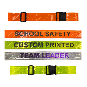 BSCIReflective PVC Belt For Running Cycling Walking Belt Adjustable PVC Reflective Waist Reflector Reflective Belt Band