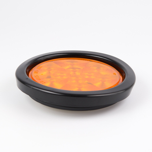 4 Inch Round Turn Signal Lights 10 LED PC Lens Waterproof Trailer Truck Tail Lights 12V DOT Compliant