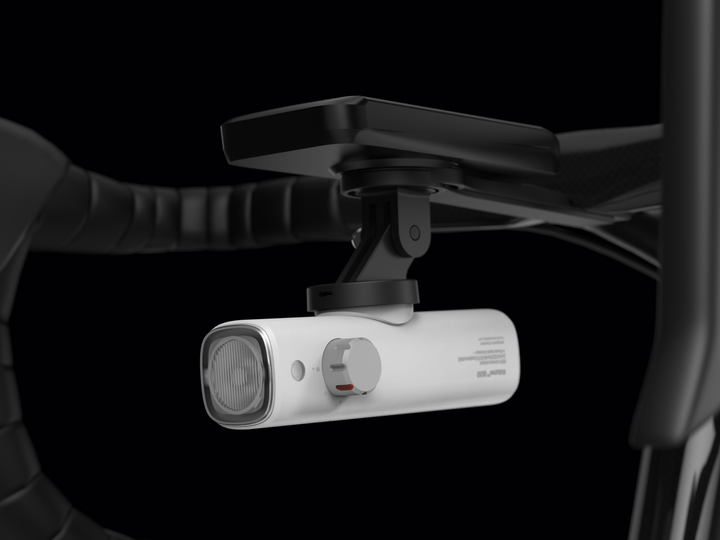 Volume 800 white bike headlight under-mounted
