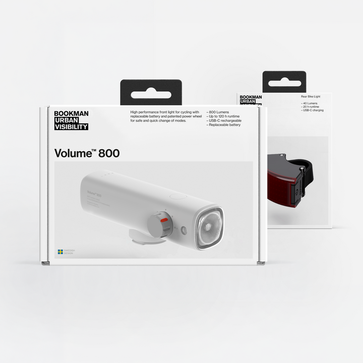 Volume 800 and Curve rear light bundle in white