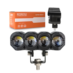4Lens Front 24W LED Waterproof White Yellow Spotlight Universal Car Motorcycle Headlight